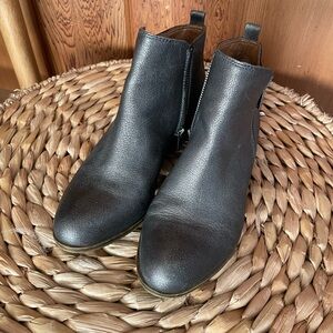 Lucky Brand Dark Leather Ankle Boots